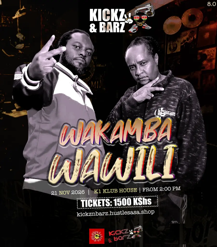 Wakamba Wawili Kickz & Barz poster, 21 November 2026 at K1 Klub House