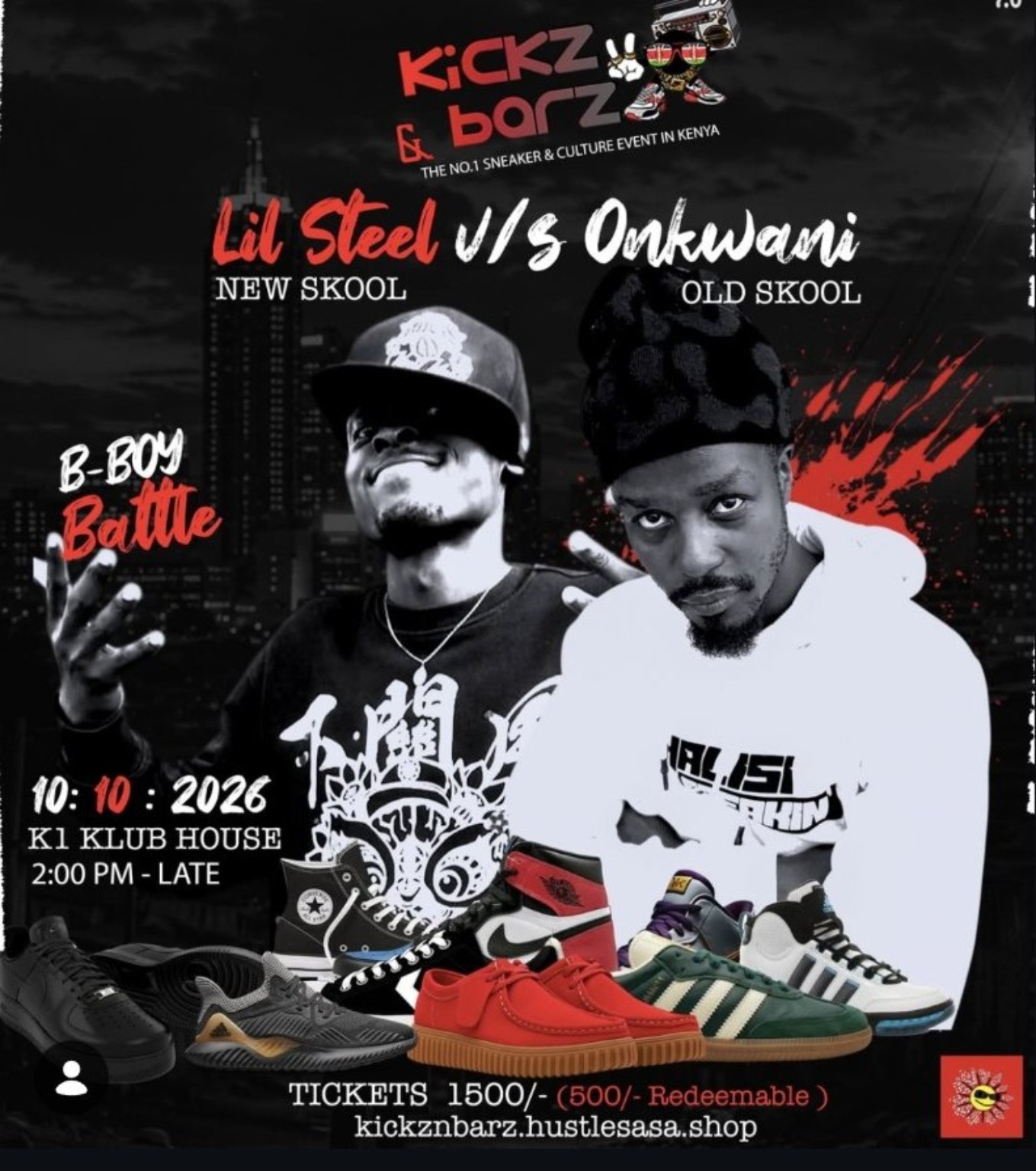 Lil Steel versus Onkwani battle poster